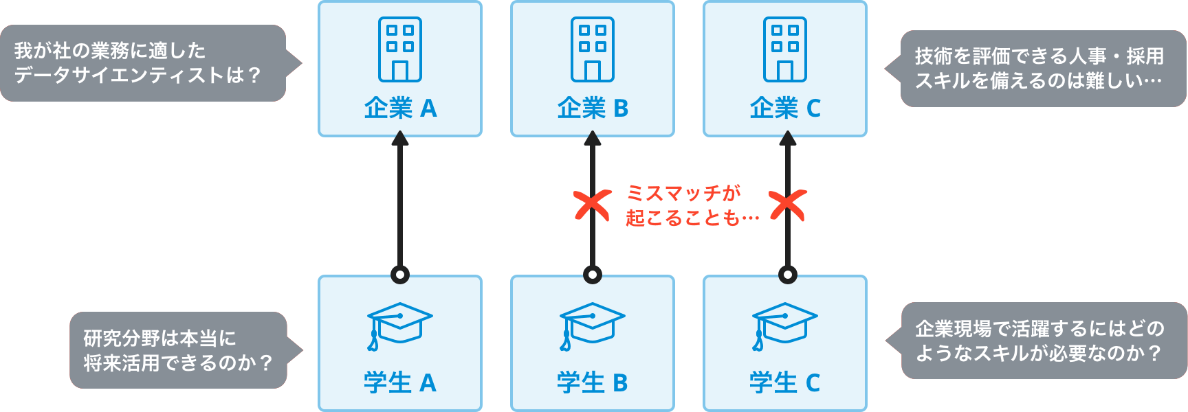 データサイエンティスト採用における問題点の図